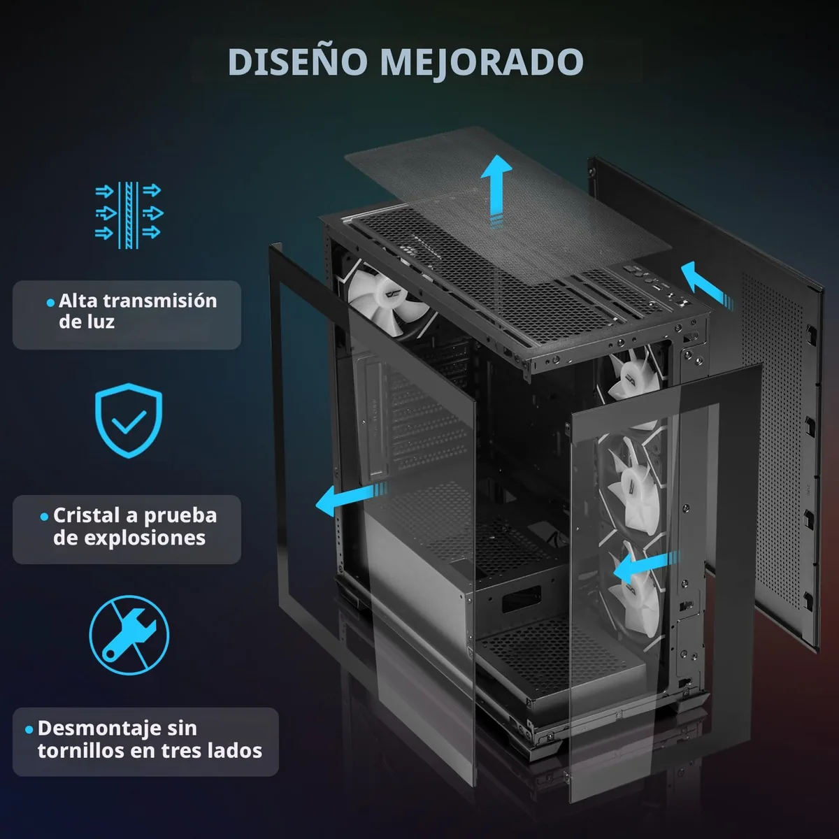 darkFlash ATX Mid-Tower (pre-instalado) foto 3