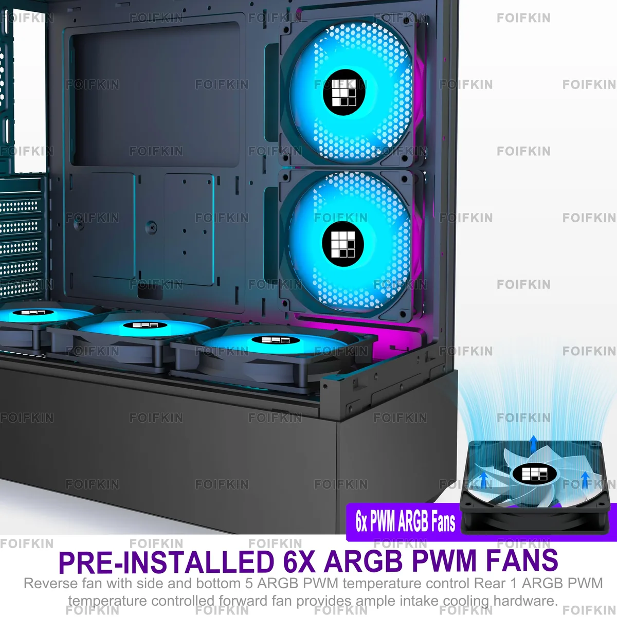 FOIFKIN F1 ATX 6 ventiladores ARGB foto 4