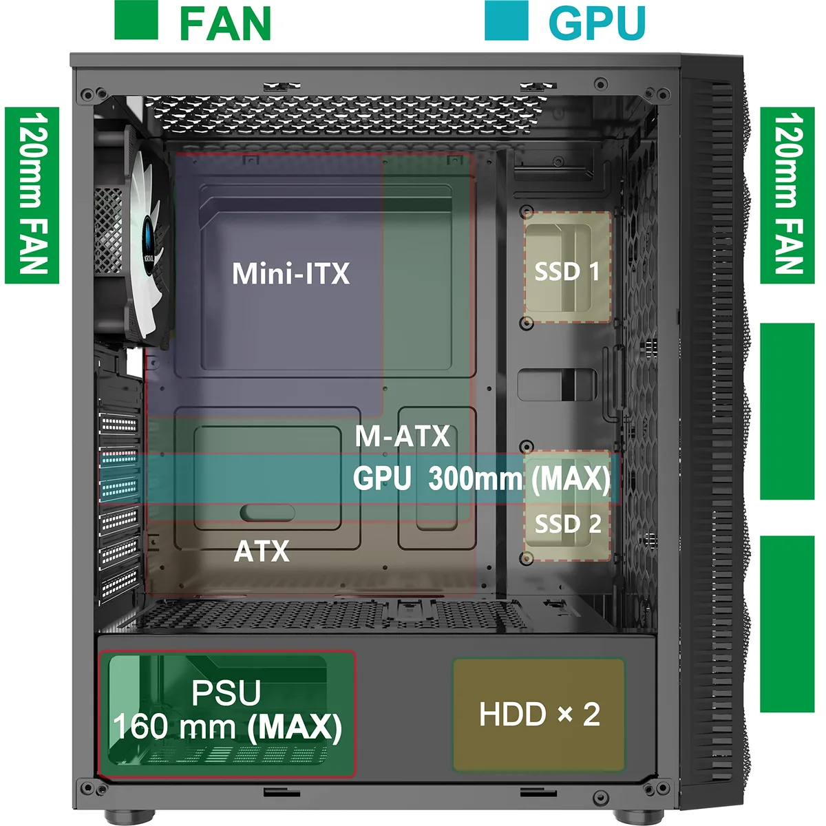 MOROVOL ATX 4 ventiladores RGB foto 4