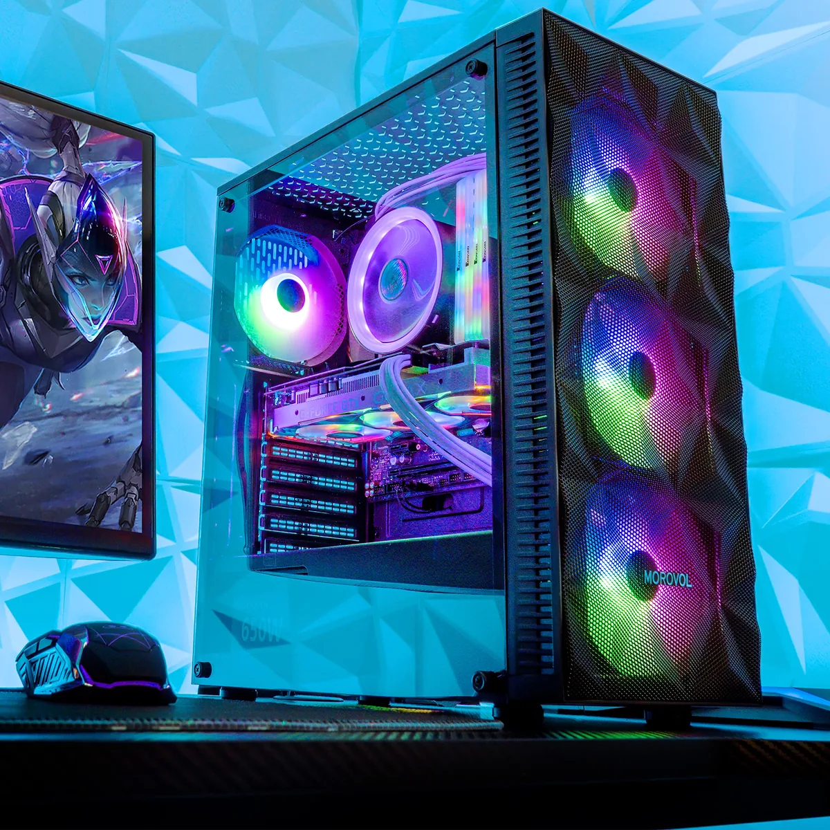 MOROVOL ATX 4 ventiladores RGB foto 5