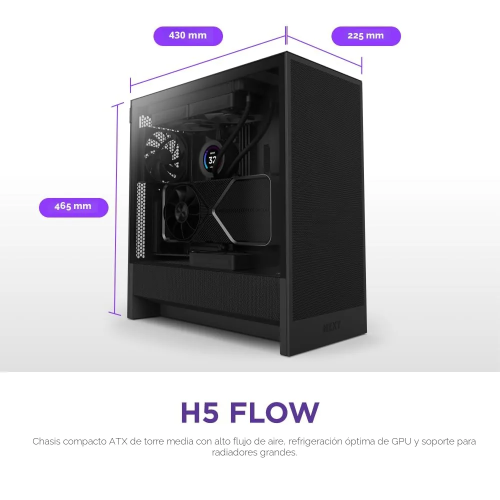 NZXT H5 Flow ATX Mid-Tower foto 2