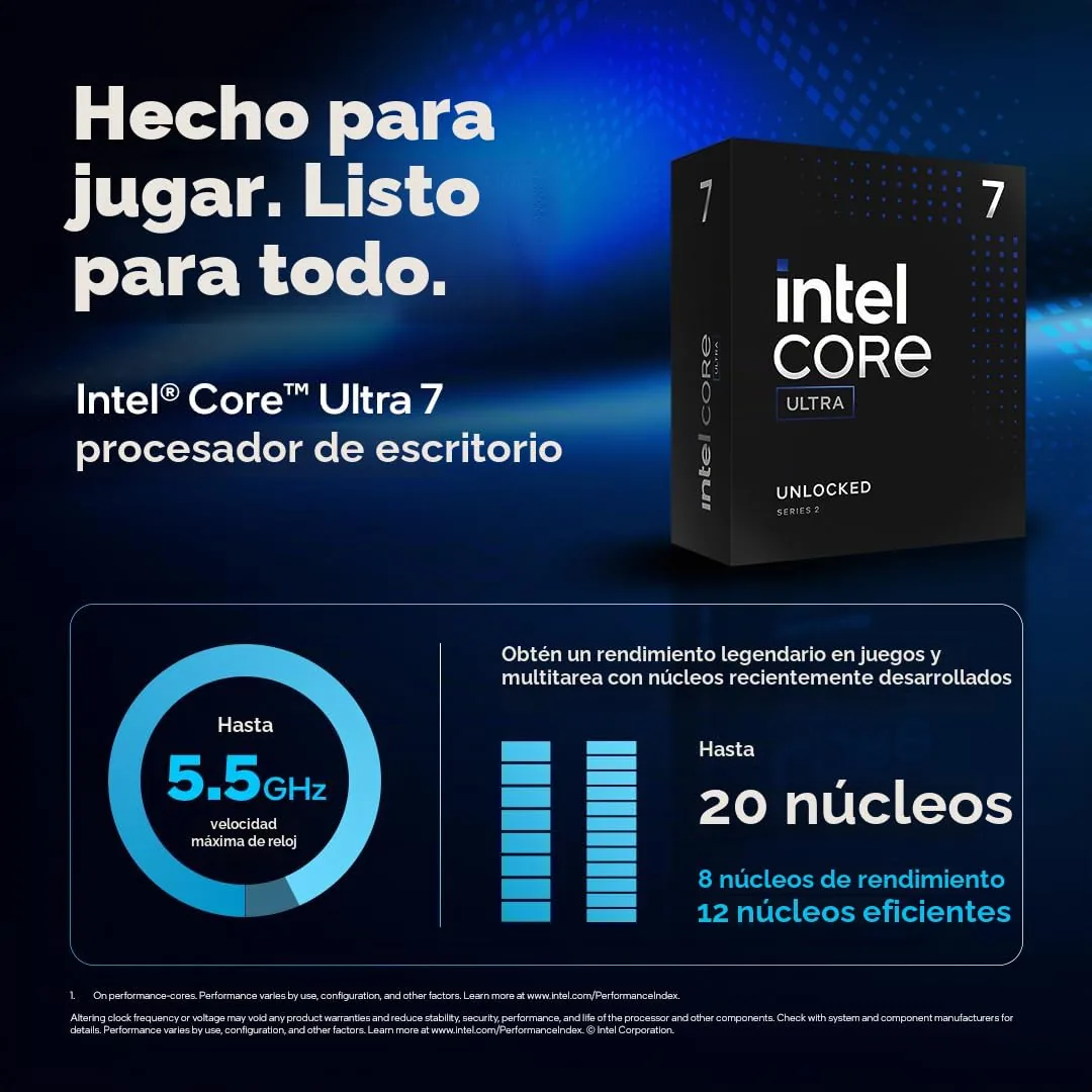Intel Core Ultra 7 265KF 20 núcleos foto 2
