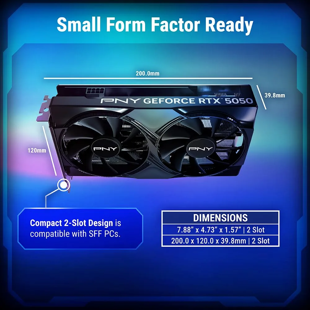 PNY GeForce RTX 5050 Dual Fan 8GB foto 3