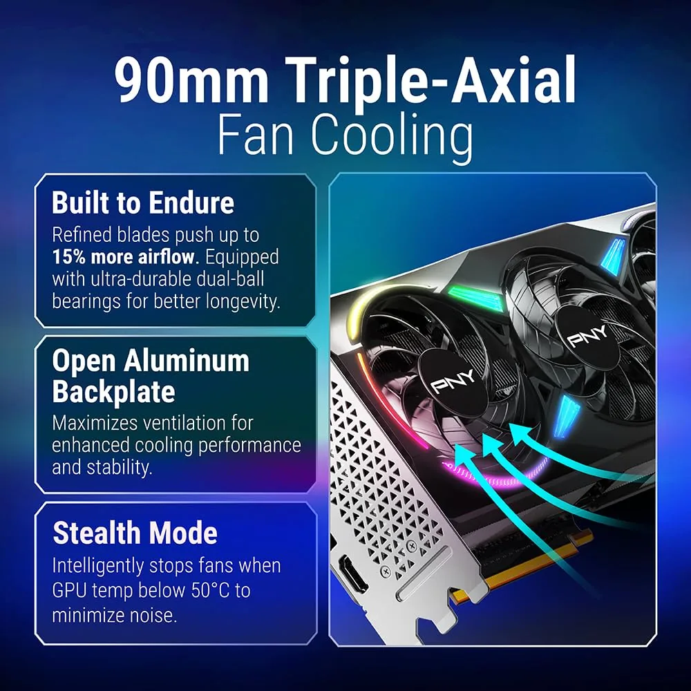 PNY GeForce RTX 5070 Ti Epic-X ARGB OC Triple Fan 16GB foto 4