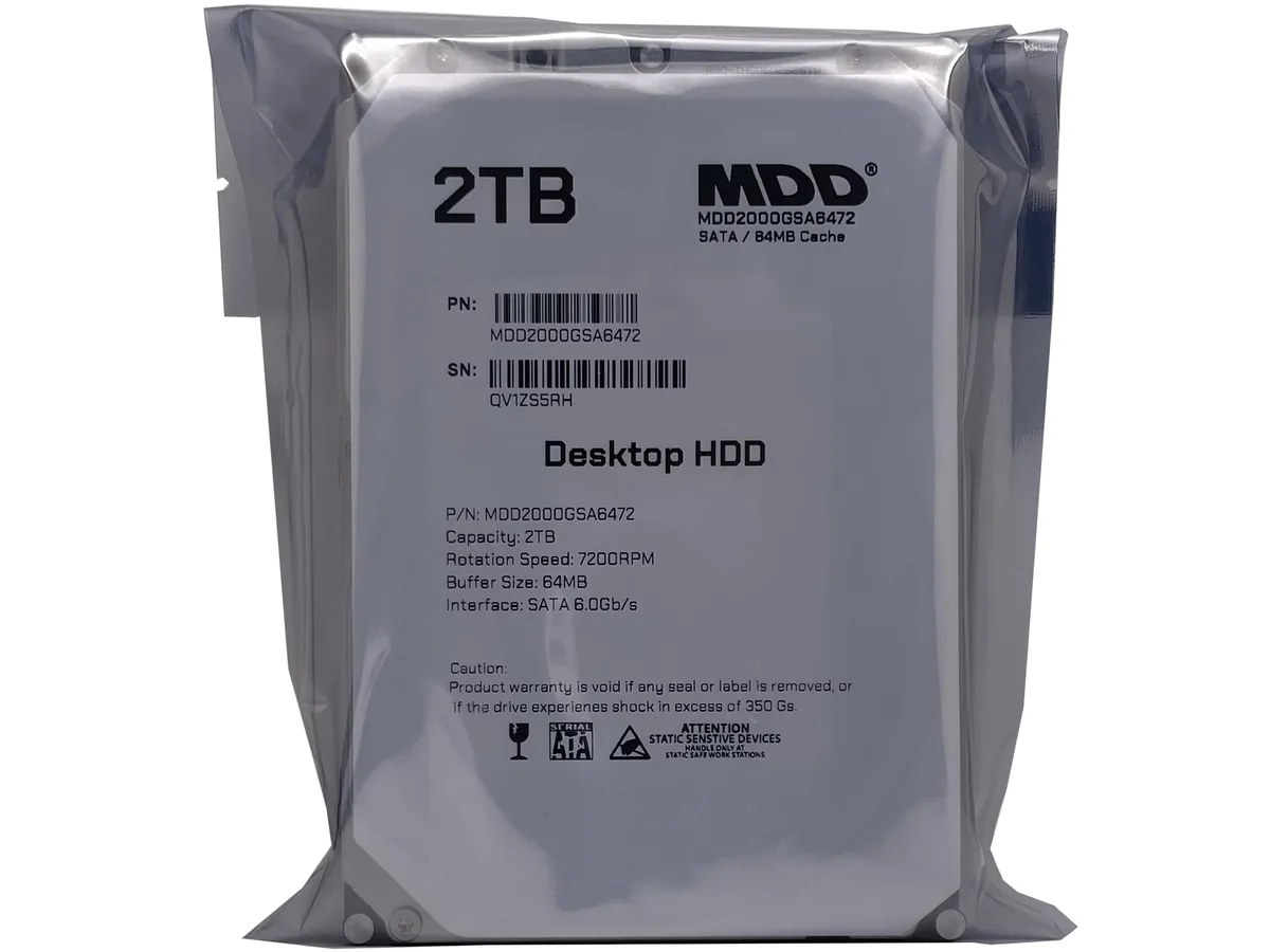 MDD 2TB 7200RPM SATA 3.5" foto 2