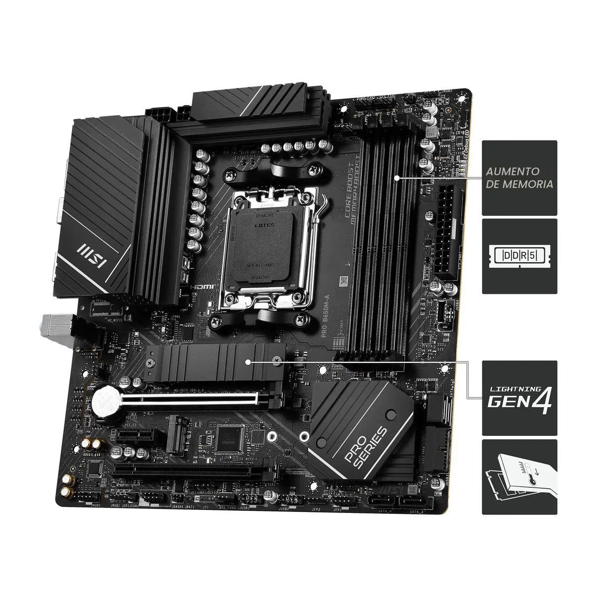 MSI PRO B650M-A WiFi V1 mATX (AM5) foto 3