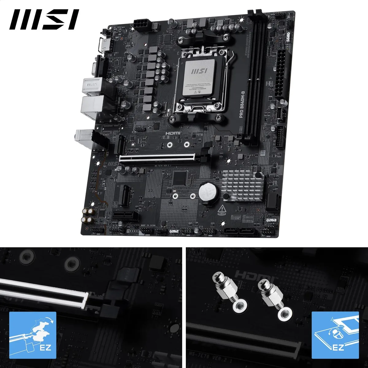 MSI PRO B840M-B mATX (AM5) foto 3