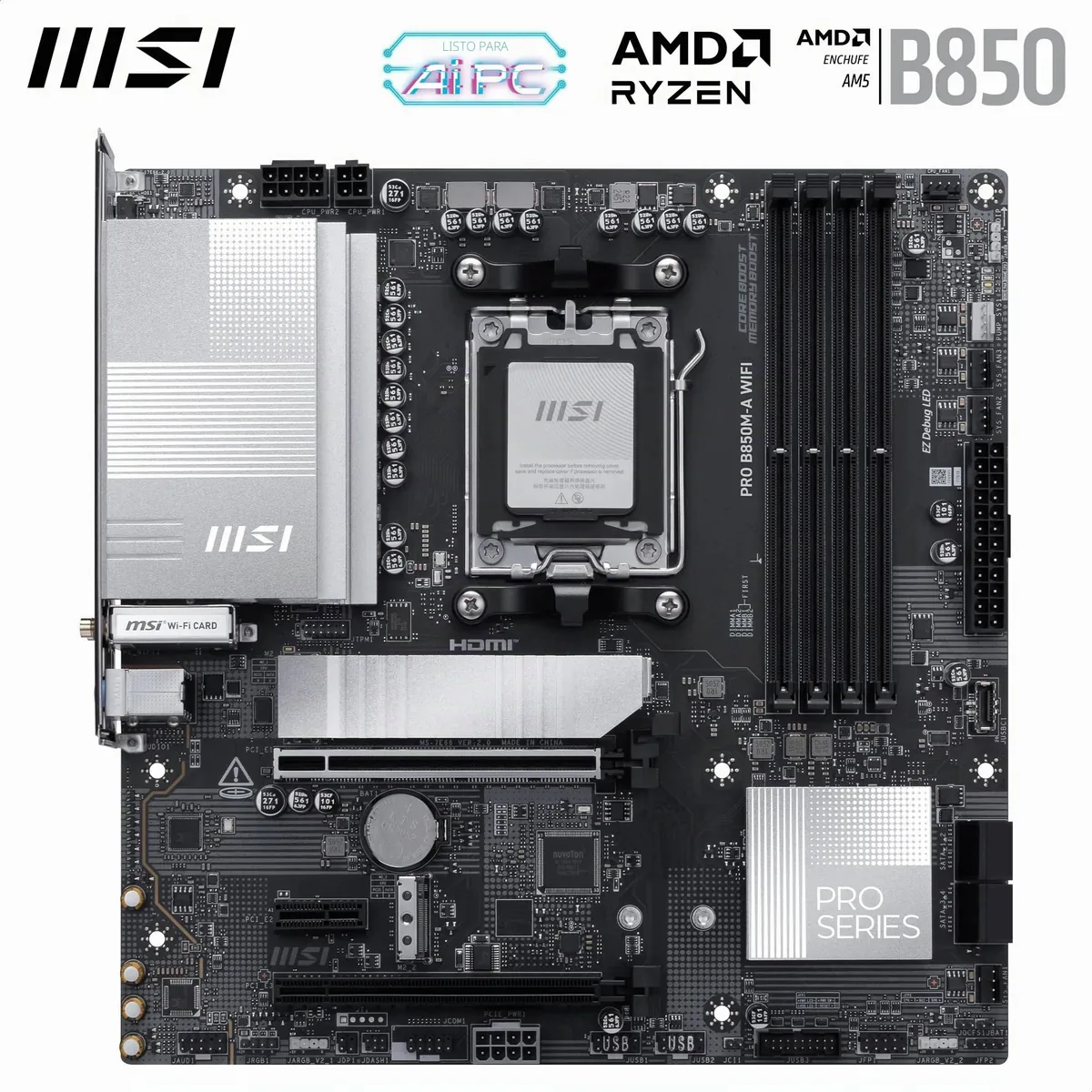 MSI PRO B850M-A WiFi mATX (AM5) foto 2