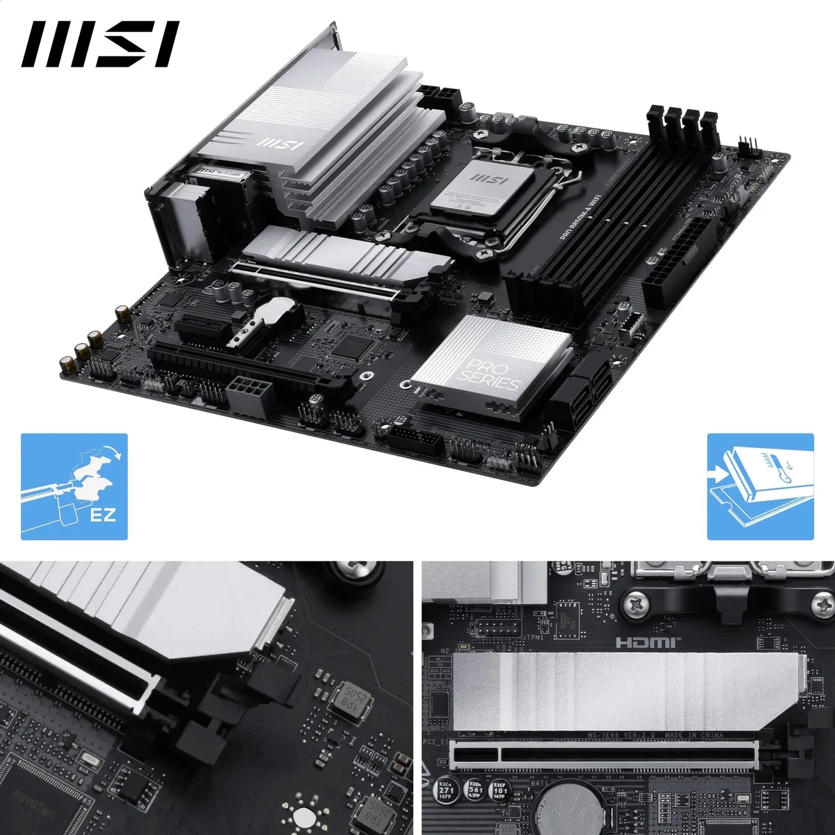 MSI PRO B850M-A WiFi mATX (AM5) foto 3