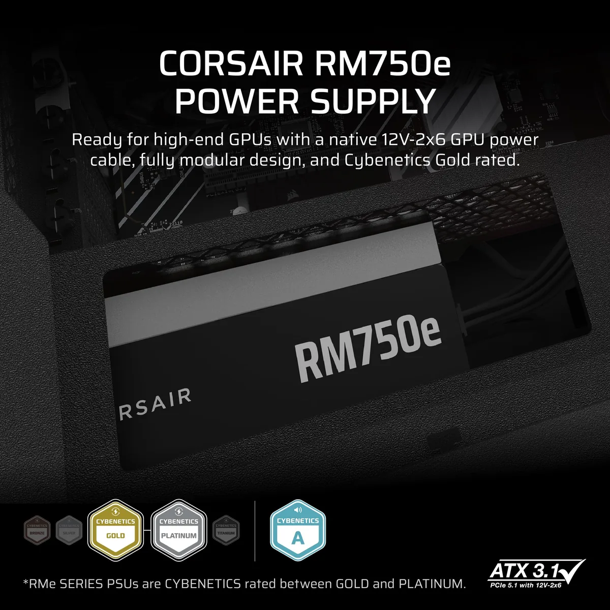 CORSAIR RM750e 750W 80+ Gold Full Modular foto 2