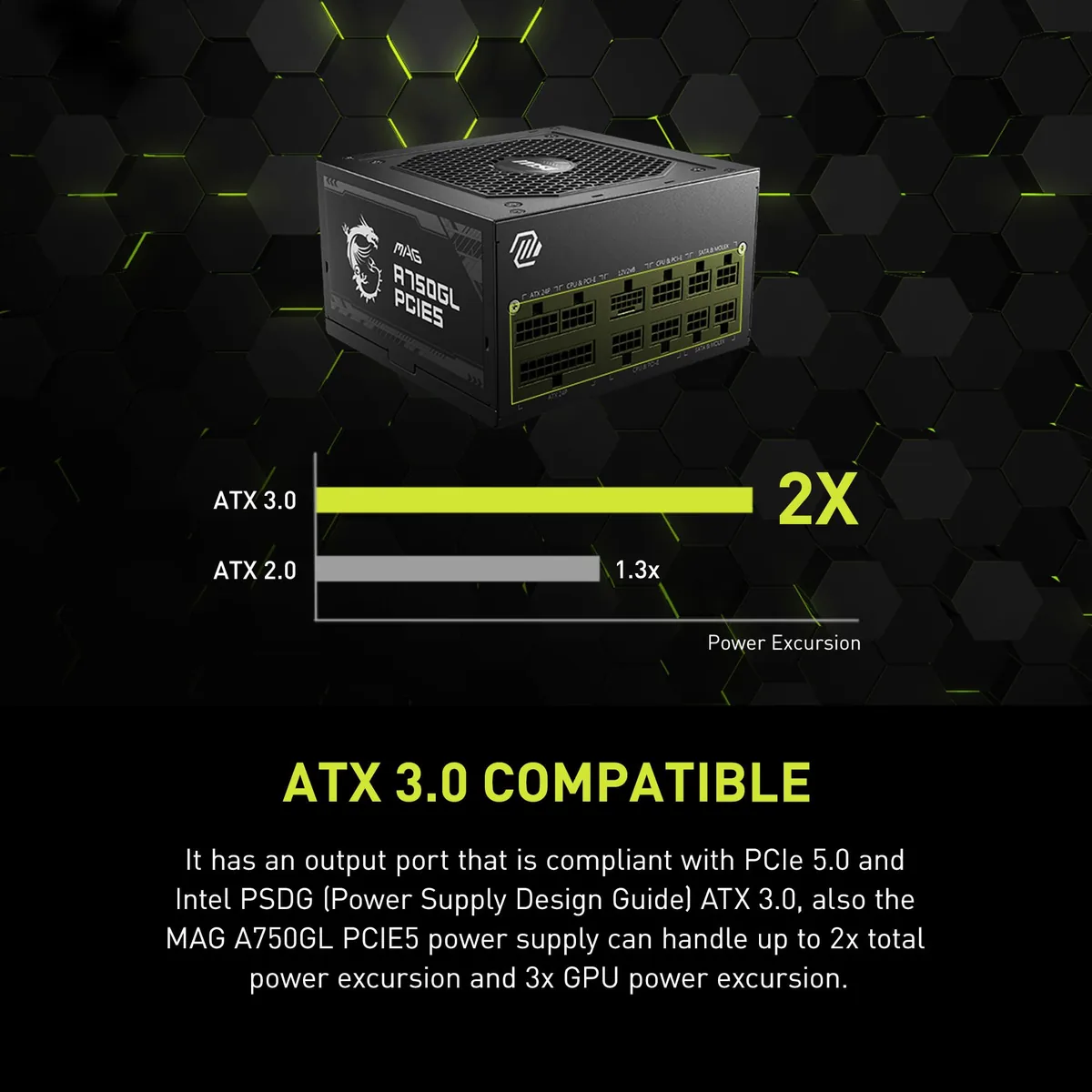 MSI MAG A750GL PCIe5 750W 80+ Gold foto 6