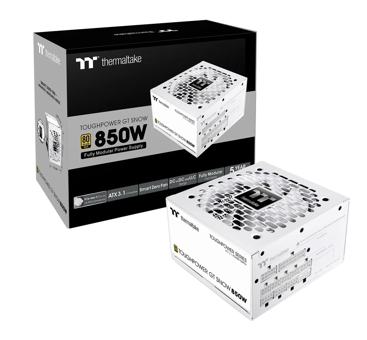 Thermaltake Toughpower GT 850W Snow (blanca) foto 2