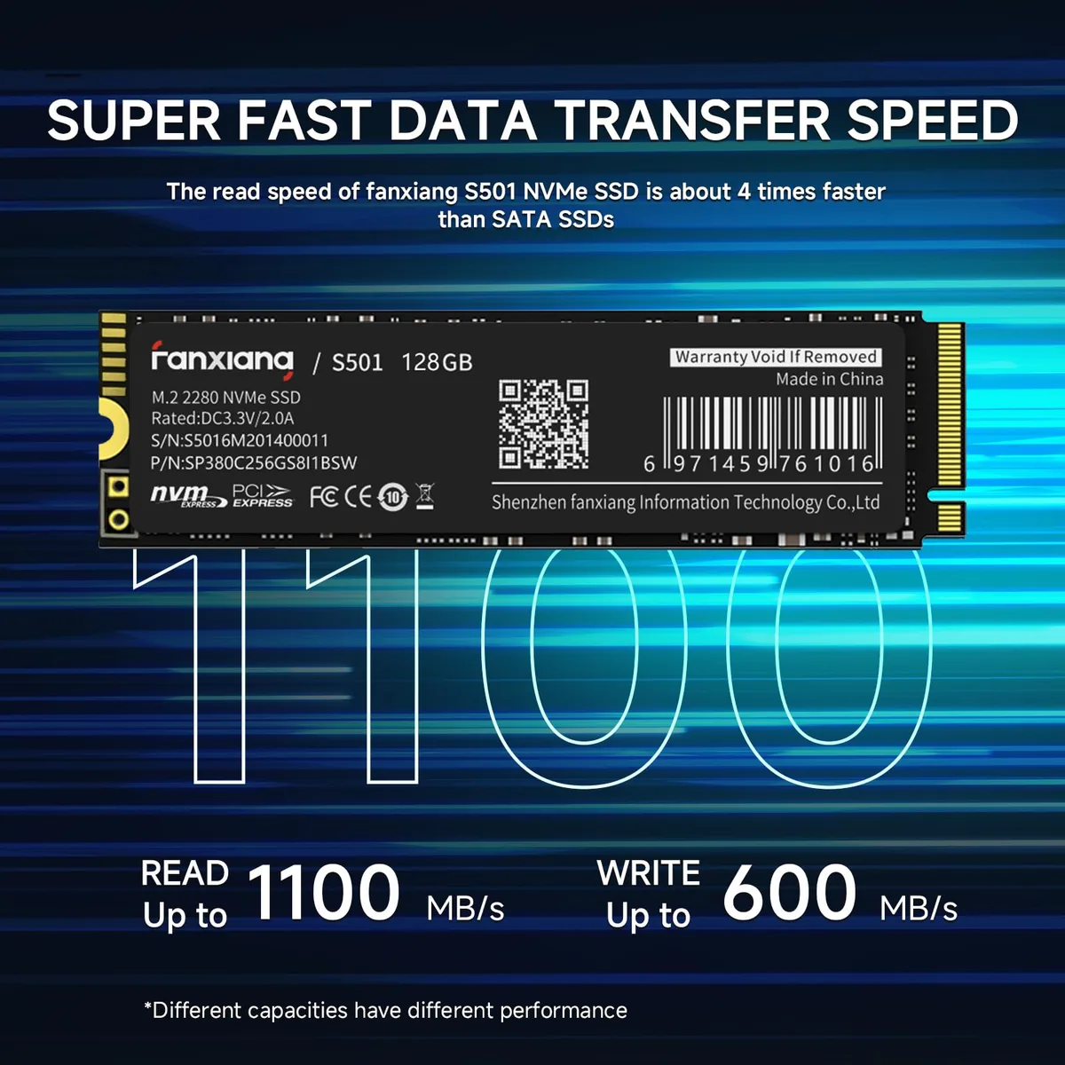 fanxiang S501 128GB NVMe PCIe Gen3 foto 2