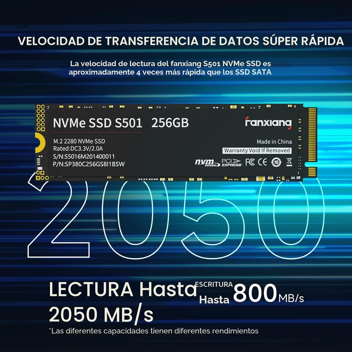 fanxiang S501 256GB NVMe PCIe Gen3 foto 2