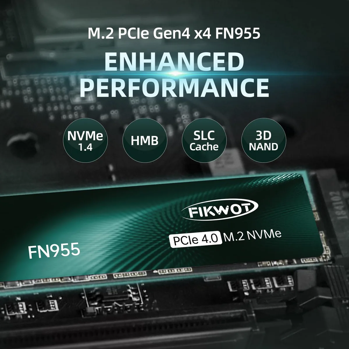 Fikwot FN955 4TB NVMe PCIe Gen4 (7300MB/s) foto 4