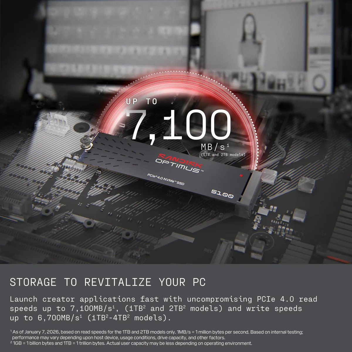 SanDisk Optimus 5100 500GB NVMe PCIe4.0 foto 2